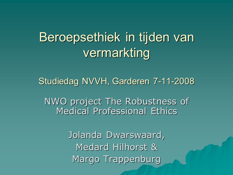 Nwo Project The Robustness Of Medical Professional Ethics Ppt Video